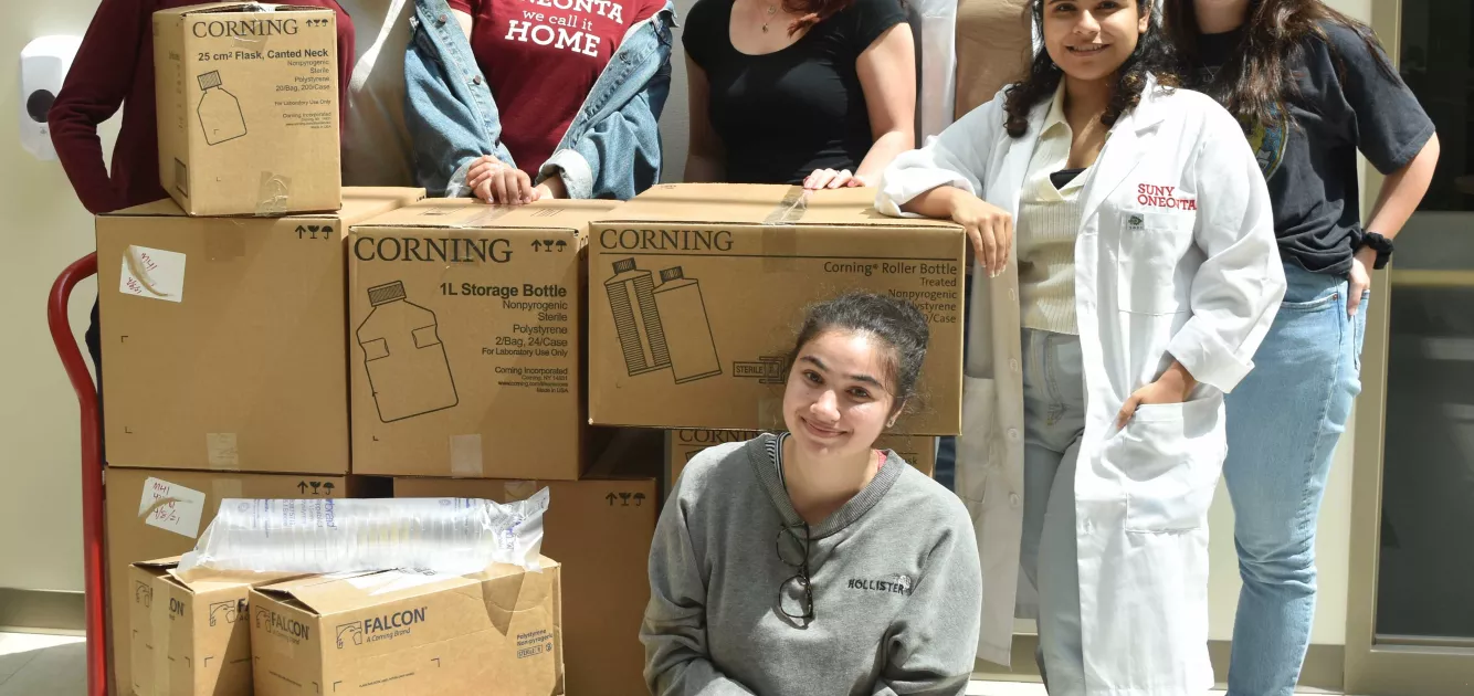 2021 iGEM Team picture with donated supplies