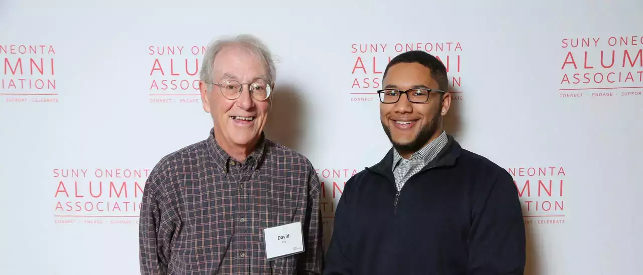 David Ring with Tyler Kruszeski '20 at the 2018 Annual Scholarship Dinner.