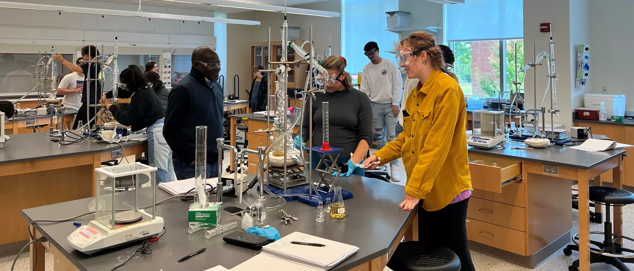 Students in the lab