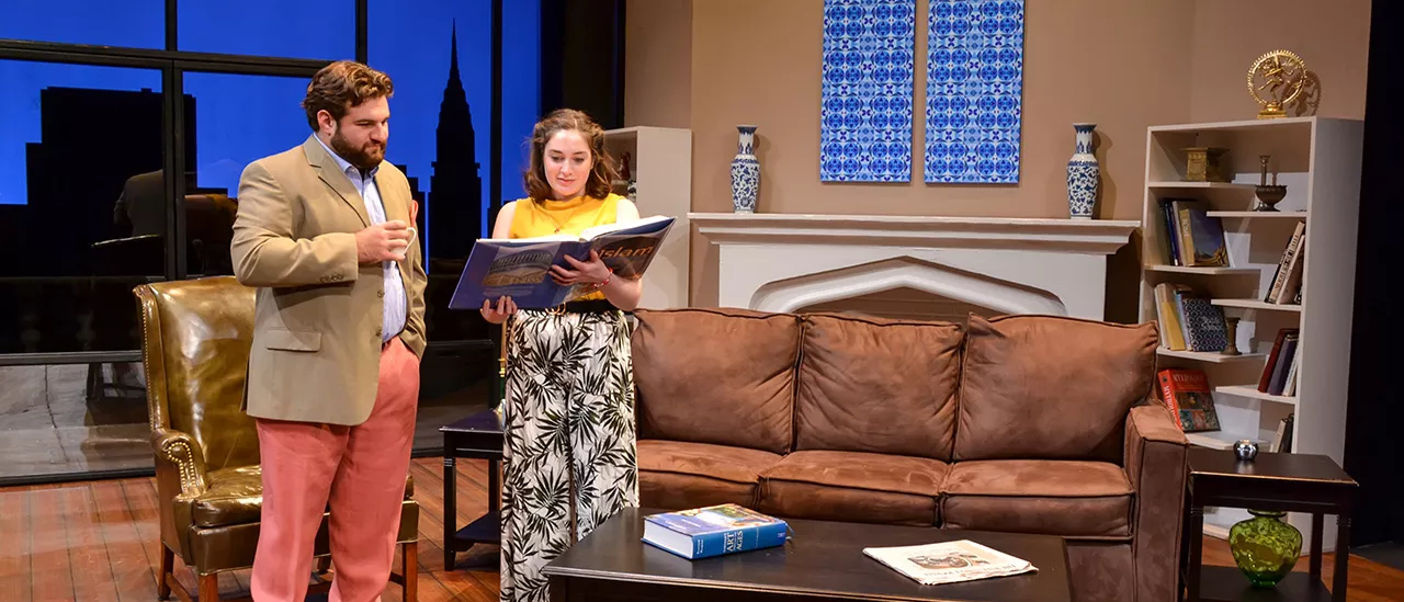 Actors appear in the SUNY Oneonta production of Disgraced