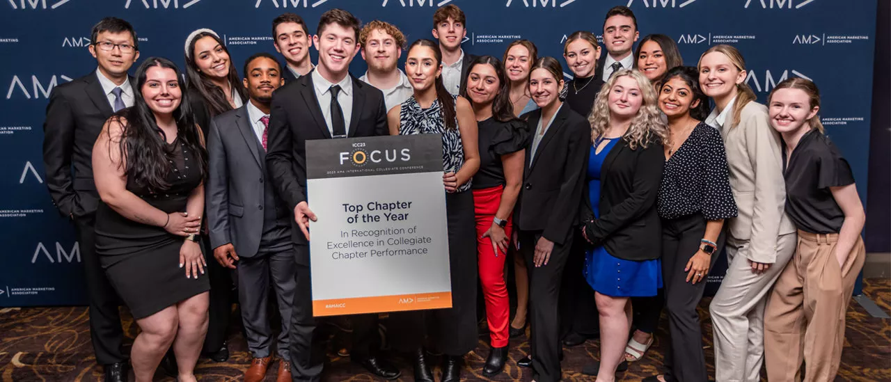 Marketing Club receives the Top 10 Chapters of the Year award from AMA. Marketing Club receives the Top 10 Chapters of the Year award from AMA.