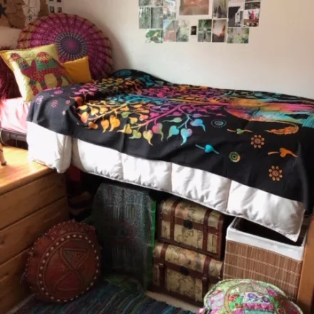Bed decorated