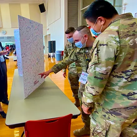 National Guard look at thank you card.