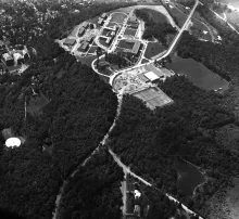 The Forest Primeval. Human Ecology, Morris, Lee, Alumni, the then-three first-year dorms and a brand-spankin' new Chase Gym.