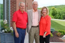 Jim Doig '75 with Linda '76 and Pat '75 McCann