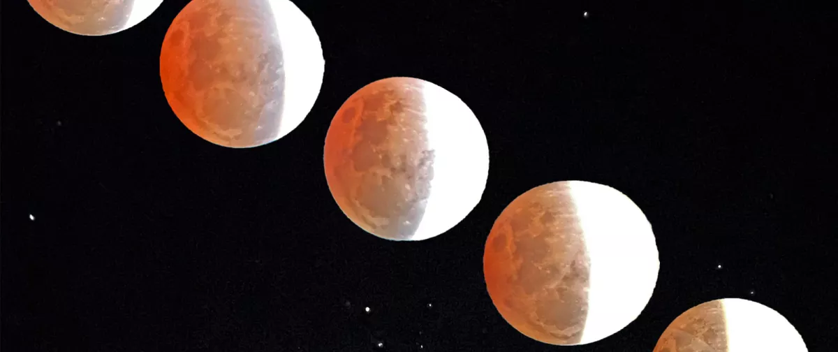Montage November 19, 2021 Lunar Eclipse by Dr. Valerie Rapson
