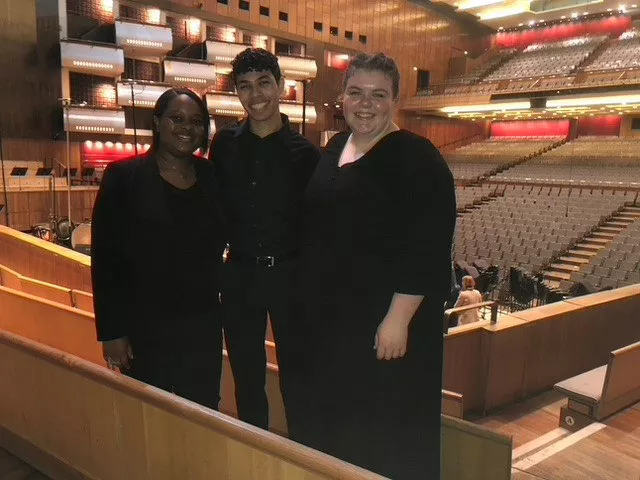  Jolie Gagnon ’20, Ajaré Malcolm ’21, and Miguel Isbirian, ’21