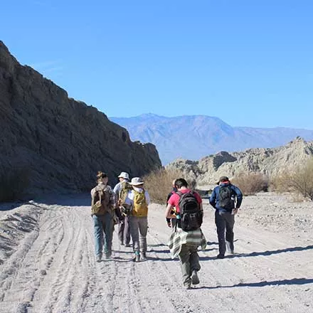 Students on hike