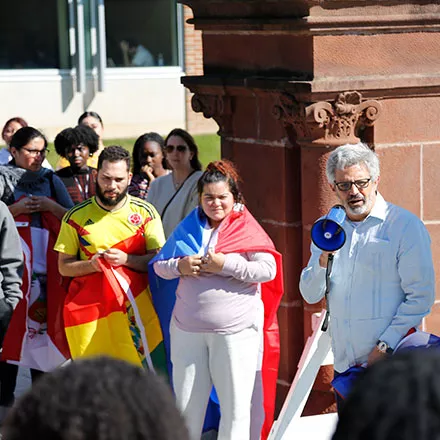Dr Cardelle Speaks to students as Oneonta Kicks Off Latinx Heritage Month 
