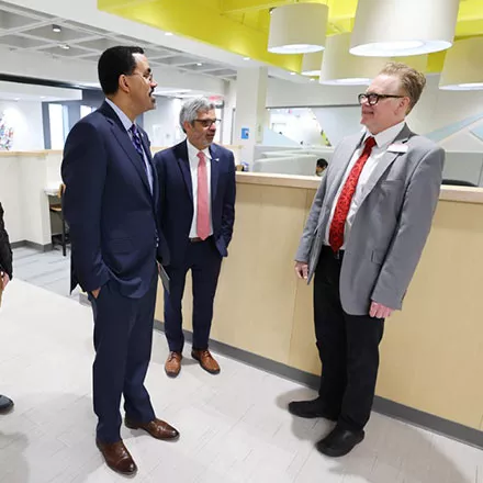 SUNY Chancellor John King at Milne Library