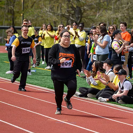 athletes running