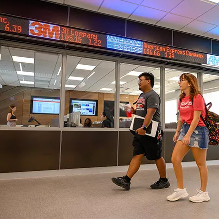 Stock Ticker in Alumni Hall