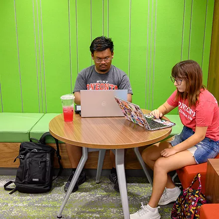 Study space in Alumni Hall