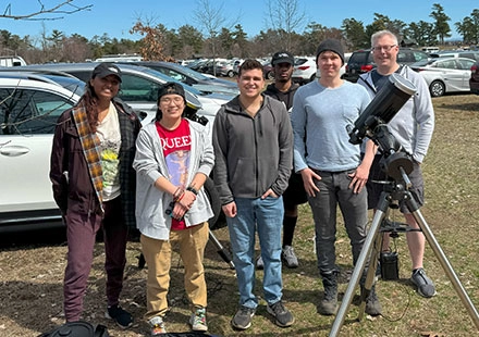 Josh and Students Eclipse 2024