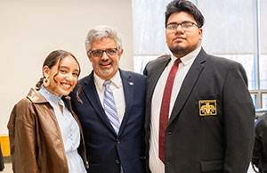 Dr Cardelle with students