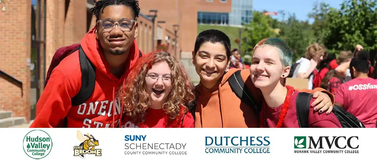 Students in quad on Red Day