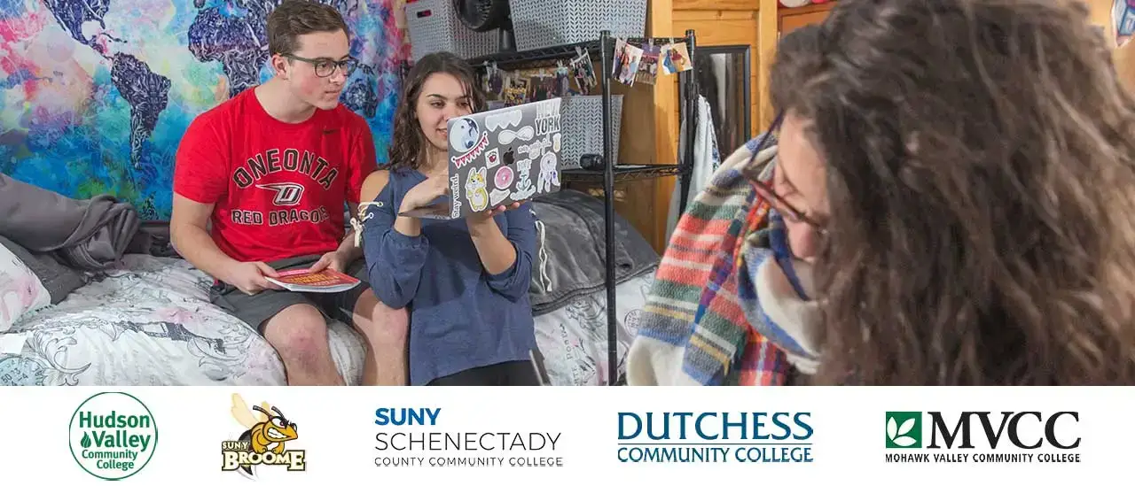 Students in dorm room