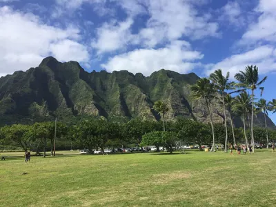 Mountains outside Kualoa Ranch