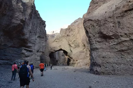 Students and faculty enjoying a hike through the Bad Lands