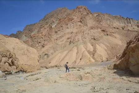 Students and faculty enjoying a hike through the Bad Lands