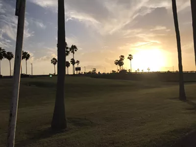 Sunset on a beach in Puerto Rico