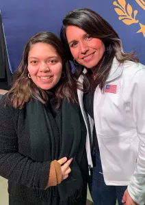 Student with Tulsi Gabbard