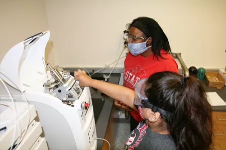 Arely Cazarin and Assistant Professor Trudy Thomas-Smith 