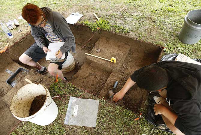 Digging on Pine Lake Site